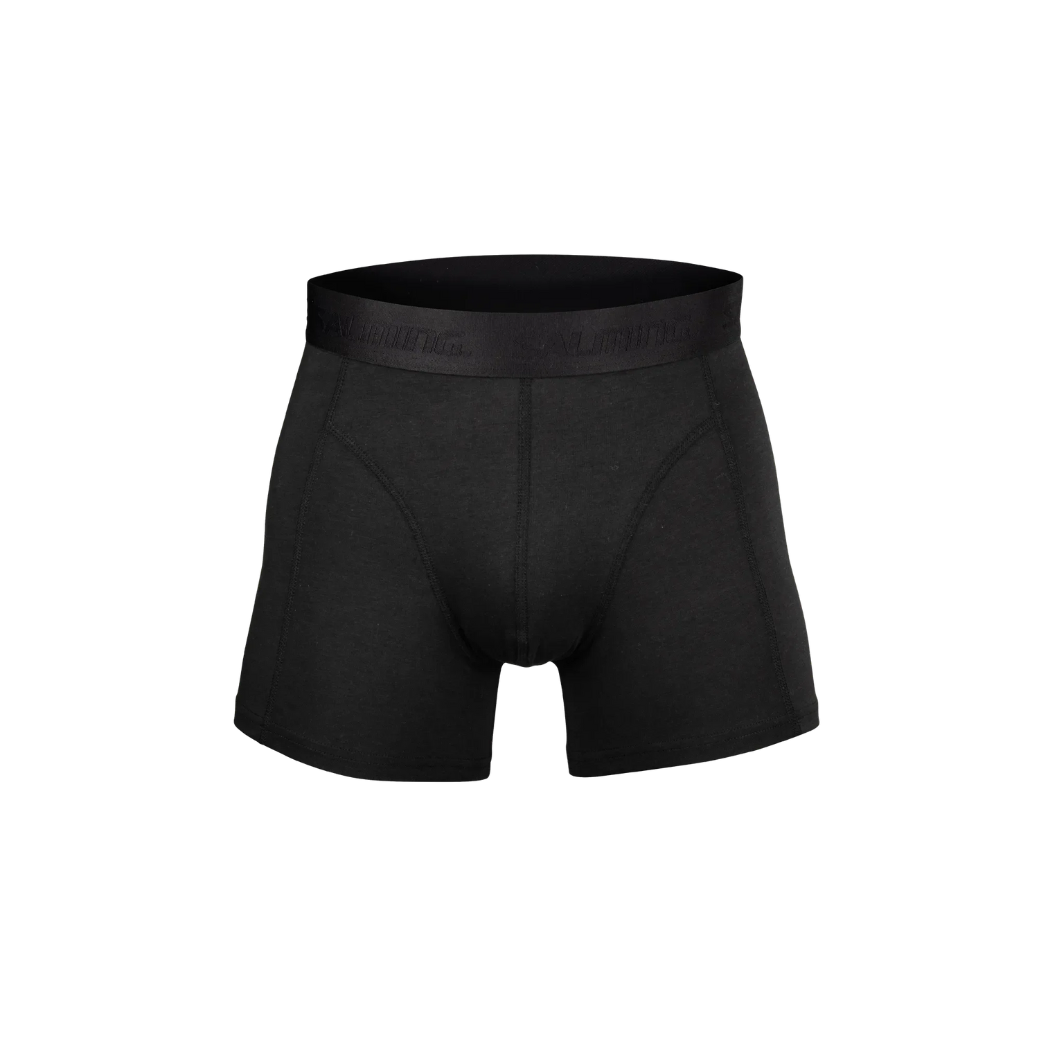 Black Salming boxers with a brand logo on a white background