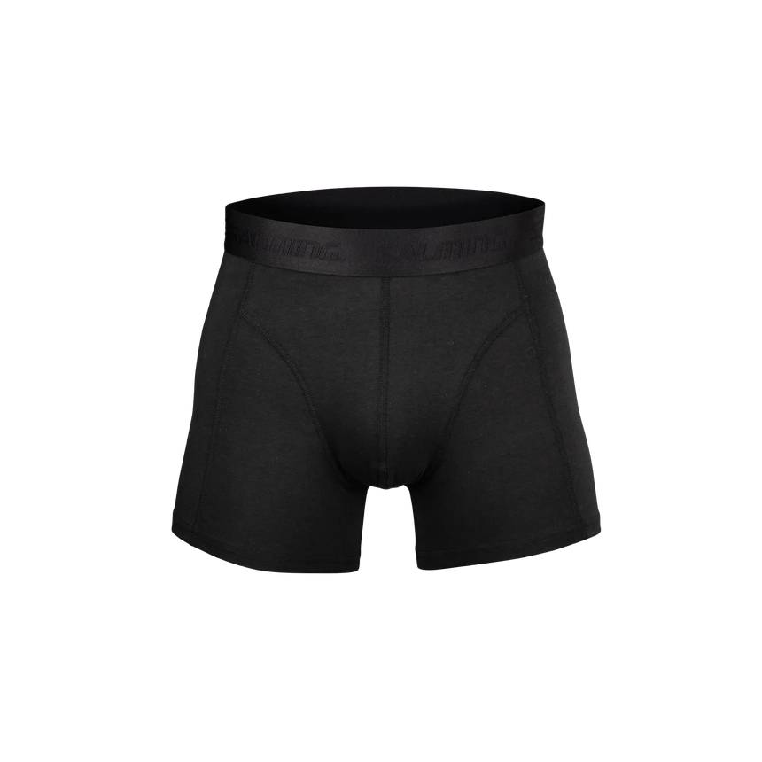 Black Salming boxers with a brand logo on a white background