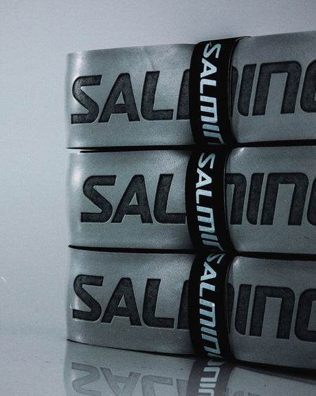 Salming grip tape on a light gray background